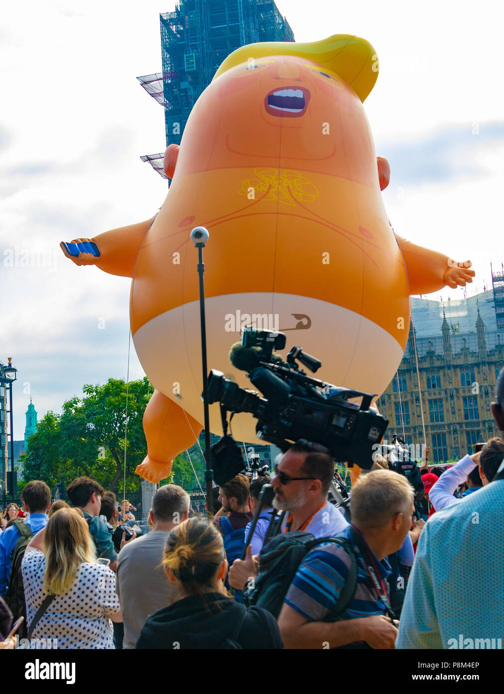 Demonstration during the visit of President Donald Trump to the UK on Friday 13th July 2018 Stock Photo