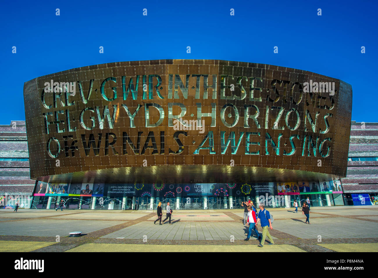 The Welsh Millennium Center, architect Percy Thomas, Cardiff, South Glamorgan, Wales, United Kingdom Stock Photo