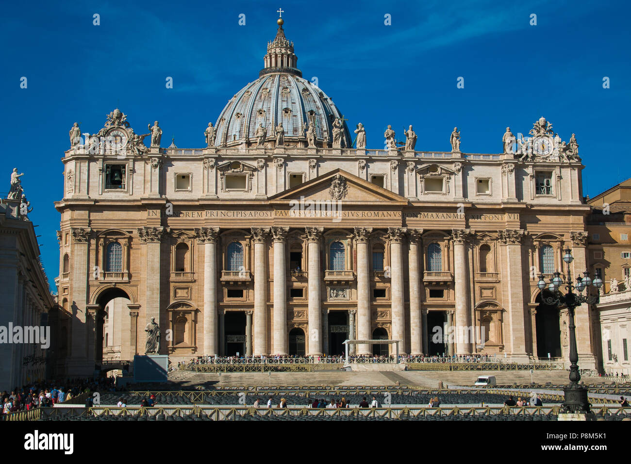 VATICAN CITY, VATICAN - OCTOBER 10, 2017: View of St. Peter's Basilica, Vatican City Stock Photo