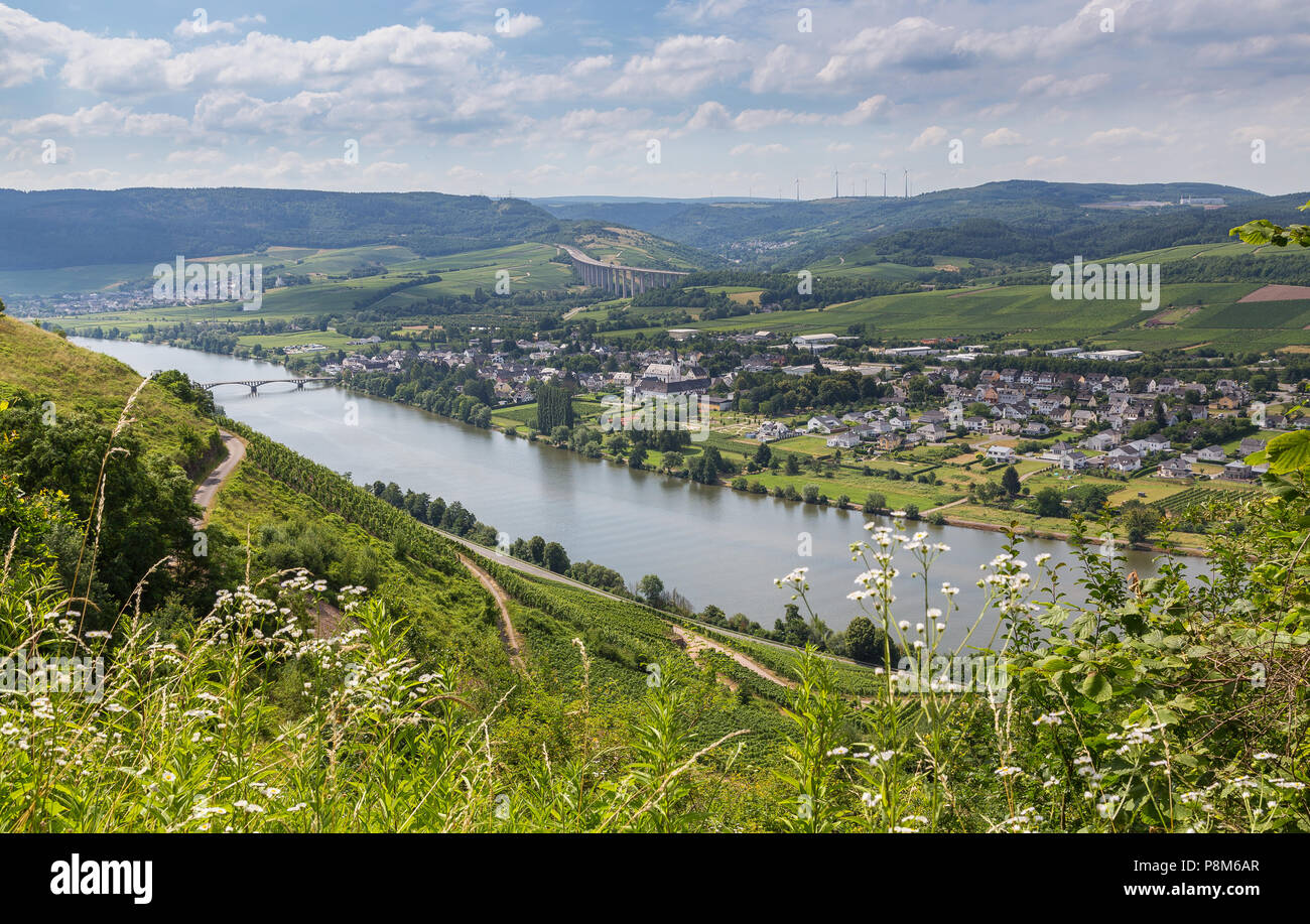 Longuich at Moselle Germany Europe. Stock Photo