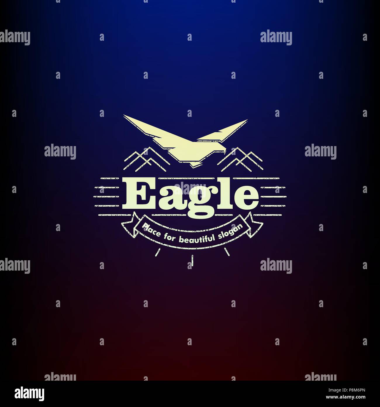 icon. vector. eagle. vintage. Stock Vector