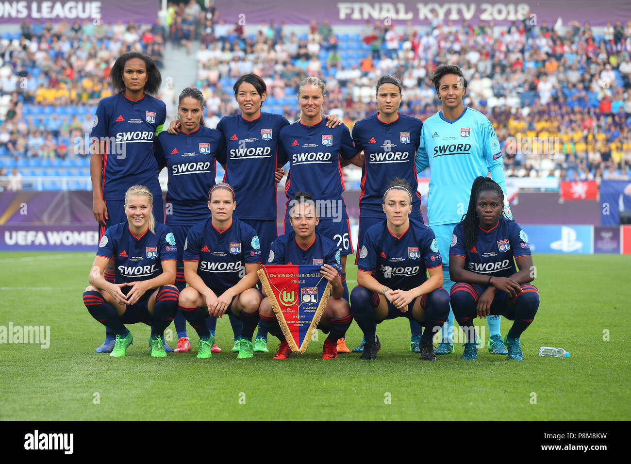 KYIV, UKRAINE - MAY 24, 2018: Olympique Lyonnais Feminin team group photo  before the match. UEFA Women's Champions League final Wolfsburg-Lyon Stock  Photo - Alamy