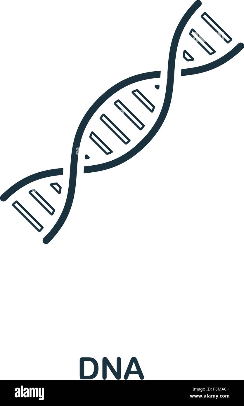 DNA icon. Outline style icon design. UI. Illustration of DNA icon ...