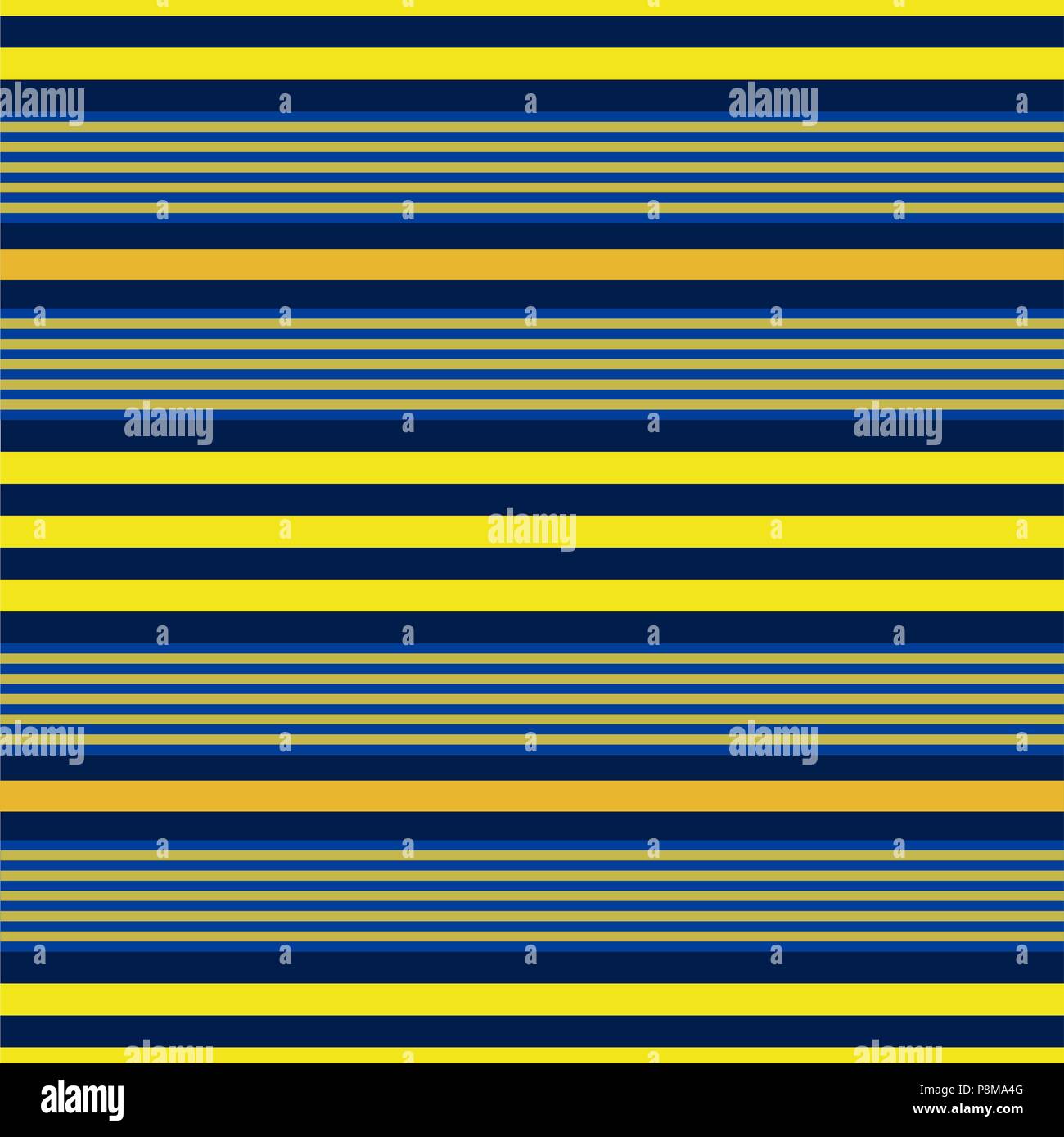 Horizontal blue and yellow stripes print vector Stock Vector Image