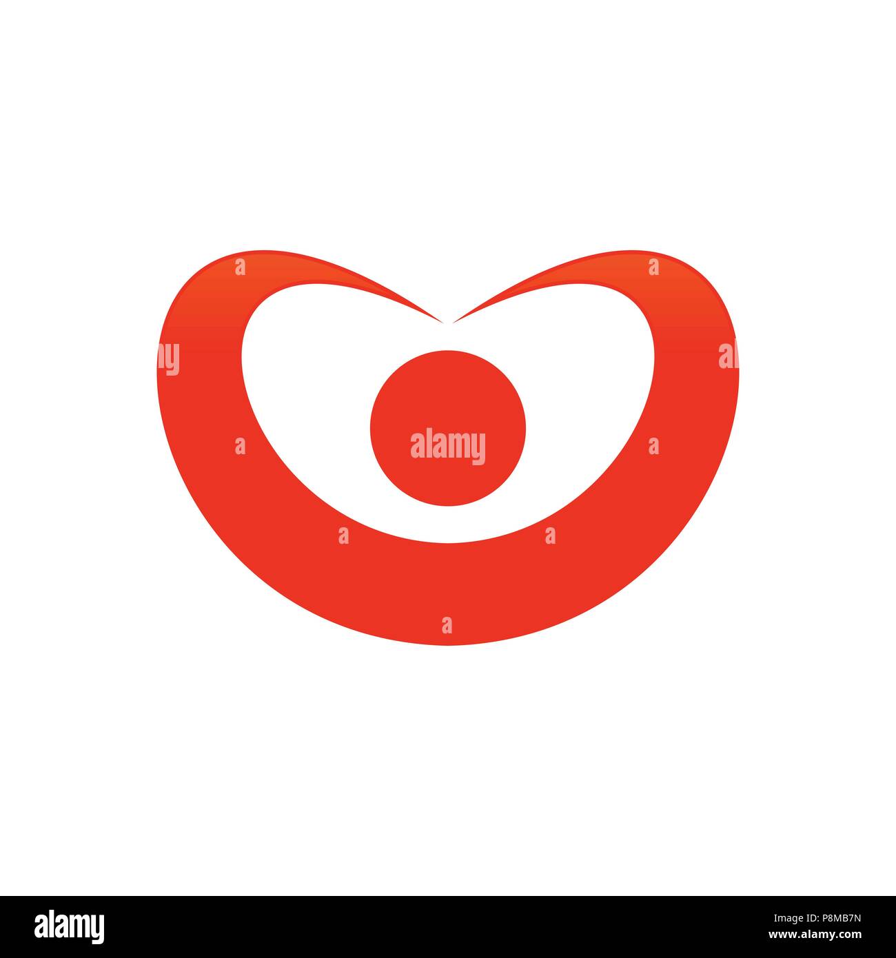 Love Shape Swoosh Figure Vector Symbol Graphic Logo Design Template Stock Vector