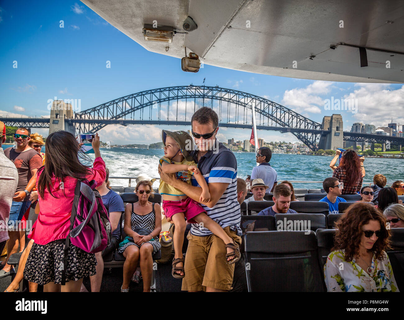 Sydney Harbour Bridge taken from Harbour Ferry in Sydney, NSW ...