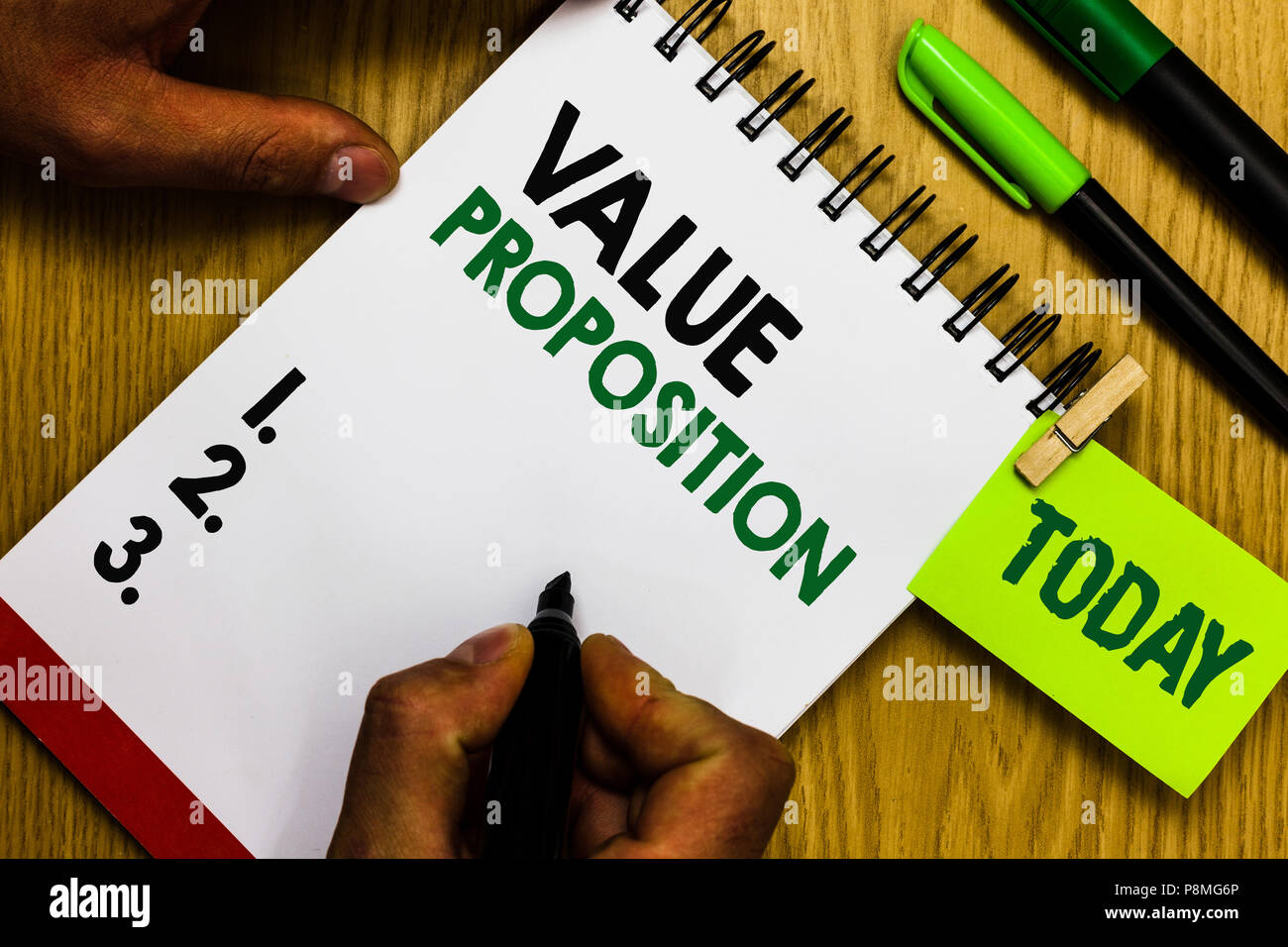 Handwriting text Value Proposition. Concept meaning service make ...