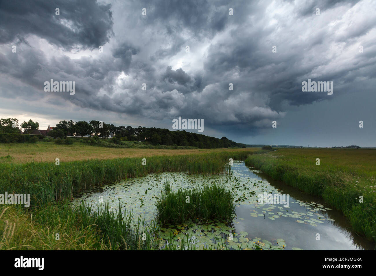 storm above the floodplains Stock Photo Alamy