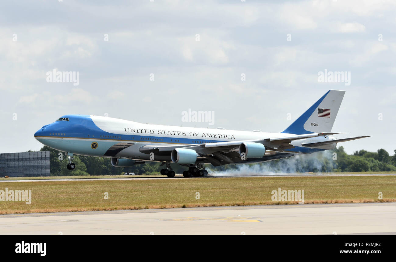 Air Force One Boeing 747 remains at Denver airport