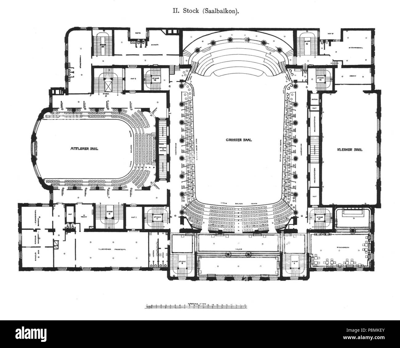 .   583 Wiener Konzerthaus Saalbalkon 2.Stock Stock Photo