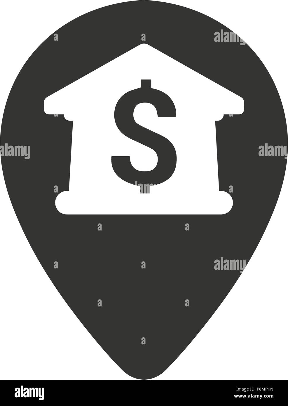 Bank Location Icon Stock Vector Image & Art - Alamy