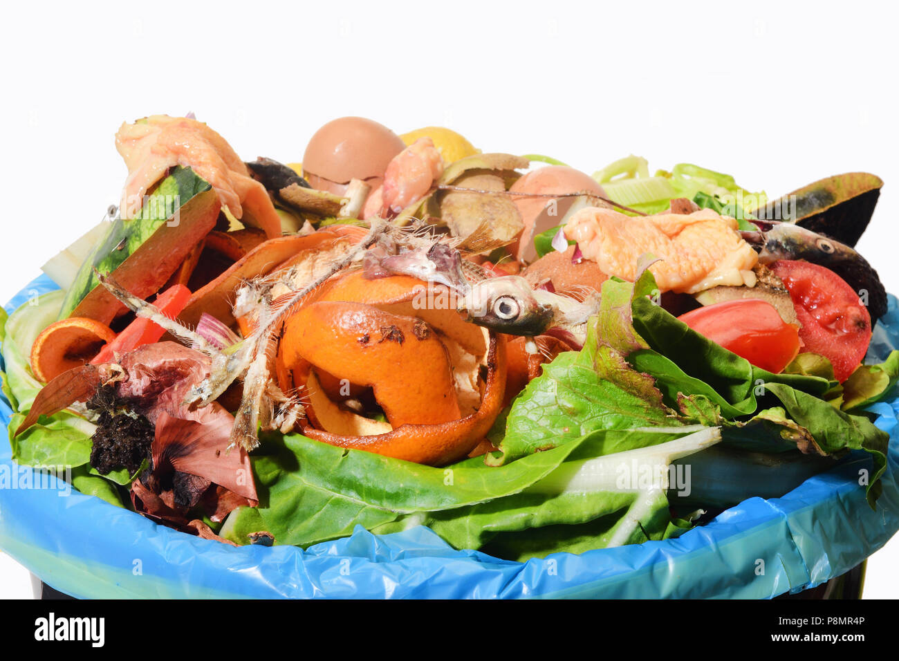 compost on white bacground Stock Photo