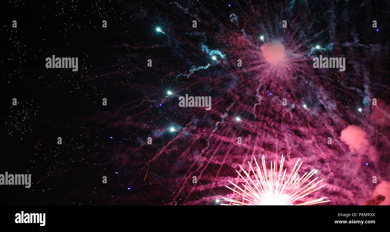 Colorful new year fireworks Stock Photo Alamy