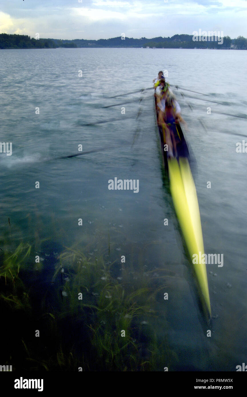 Long Exposure Photo Rowing Long exposure at the rowing exit Stock Photo - Alamy
