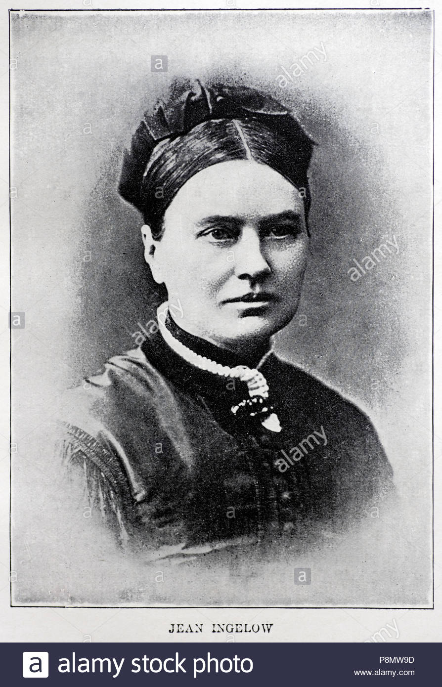 Jean Ingelow, 1820 – 1897, was an English poet and novelist, picture from late 1800s Stock Photo