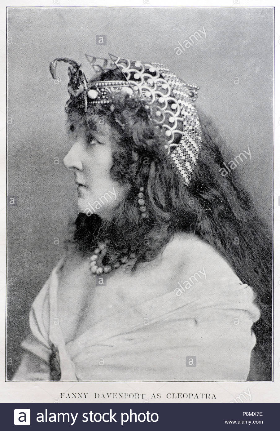 Fanny Davenport portrait 1850 – 1898, was an Anglo-American stage actress, picture from late 1800s Stock Photo