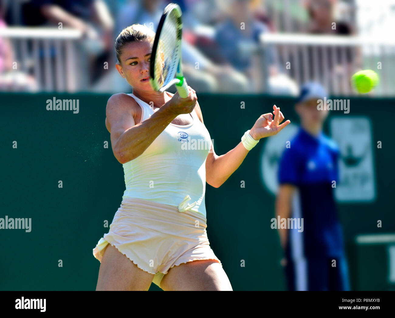 Camila Giorgi (ITA) playing in the first round of the Nature Valley International, Eastbourne, 25th June 2018 Stock Photo