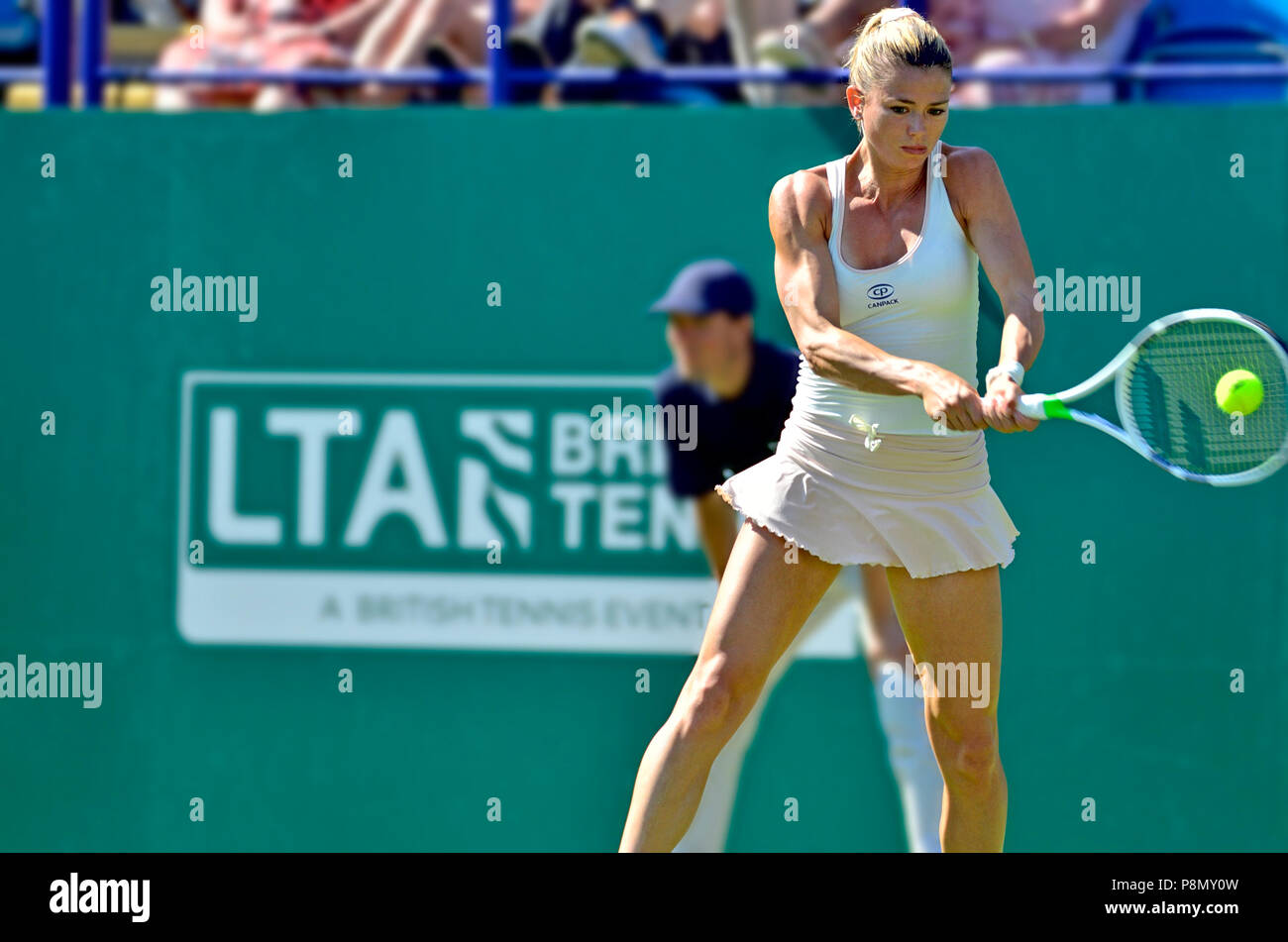 Camila Giorgi (ITA) playing in the first round of the Nature Valley International, Eastbourne, 25th June 2018 Stock Photo
