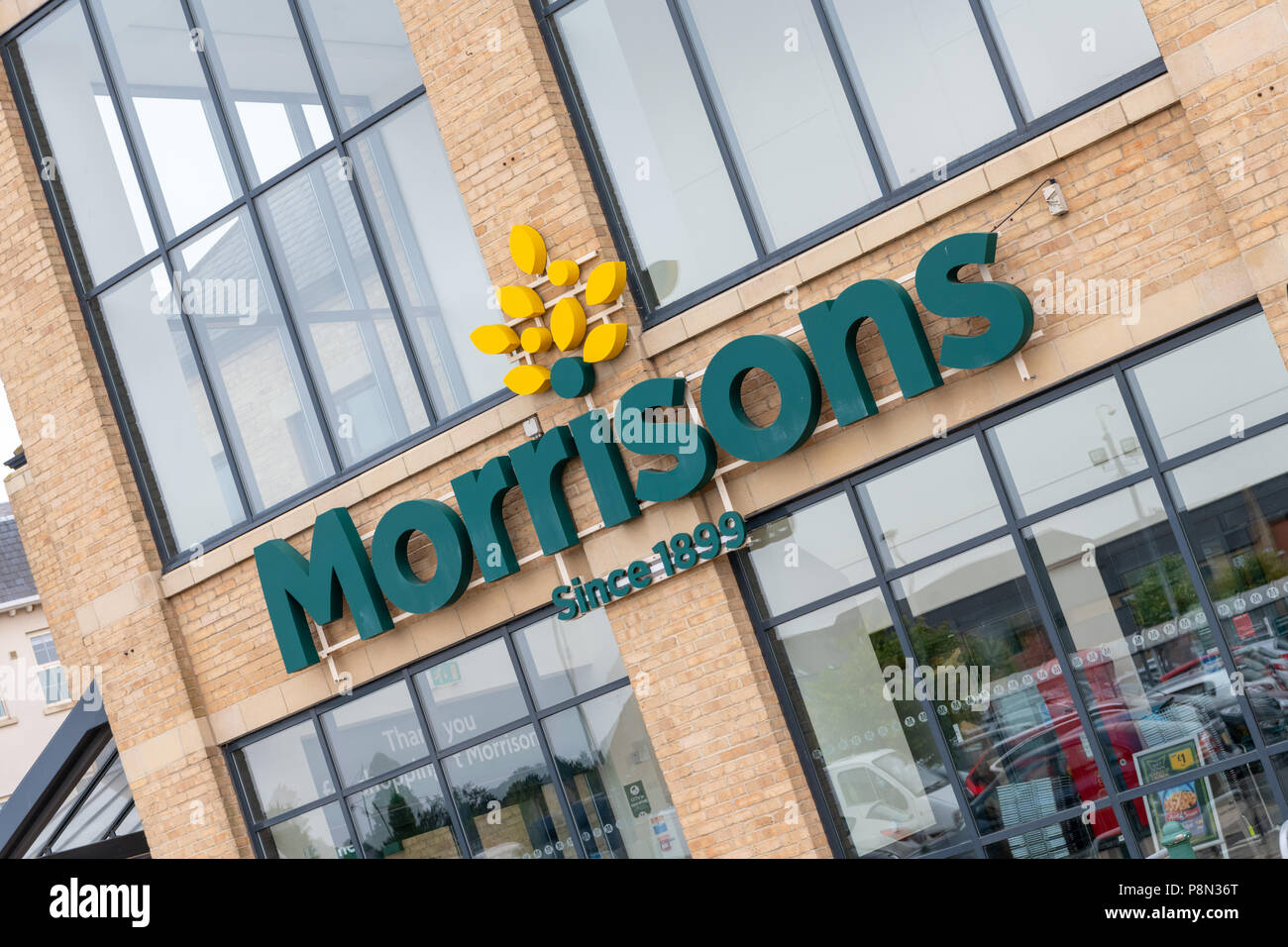Morrison's supermarket in the new village of Cambourne, South Cambridgeshire, Cambridgeshire, UK Stock Photo