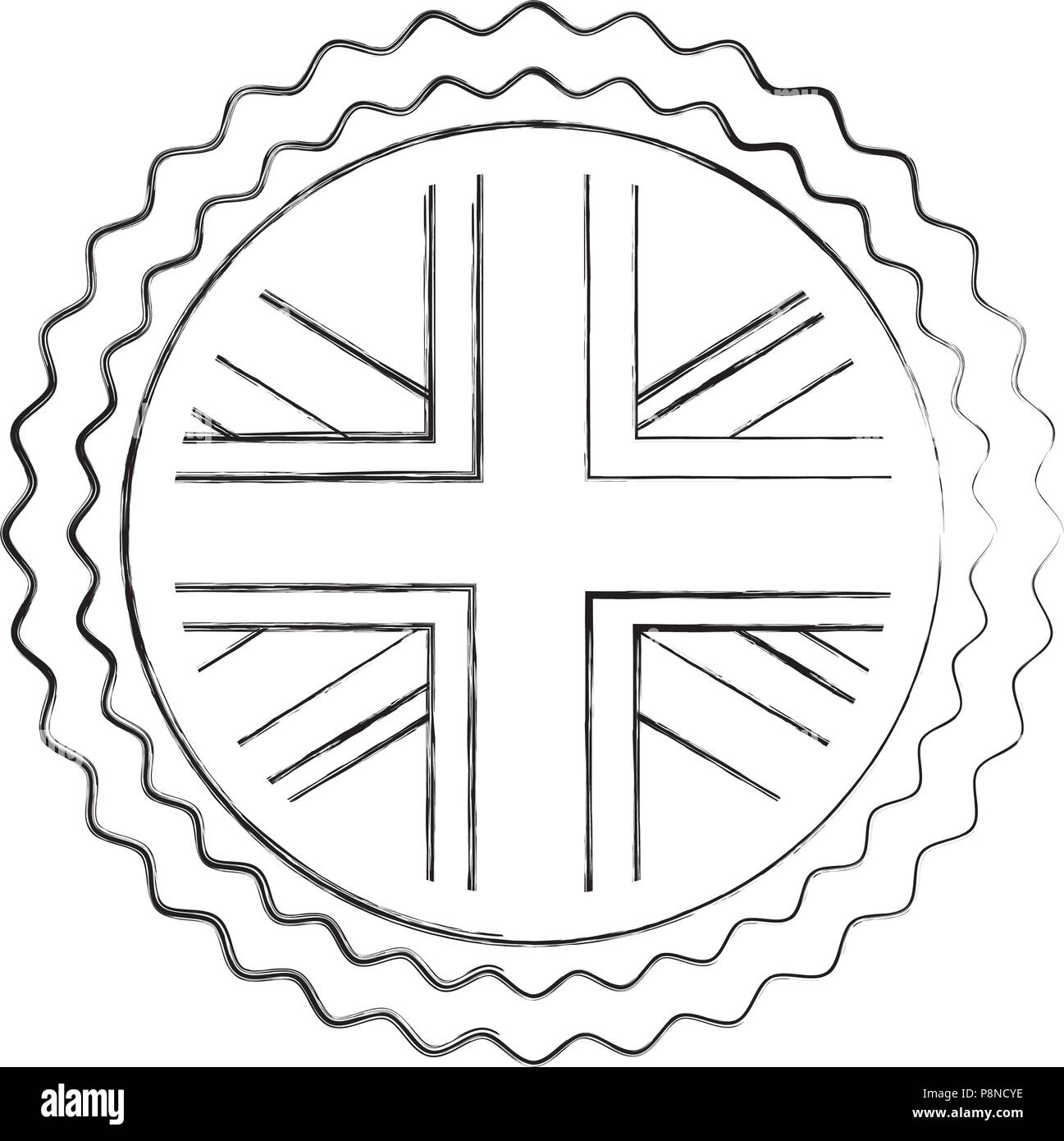 England flag seal Black and White Stock Photos & Images - Alamy