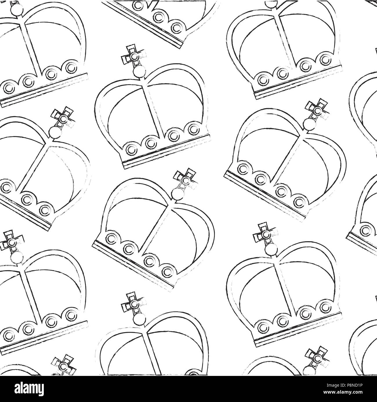 crown of kings icon pattern vector illustration design Stock Vector