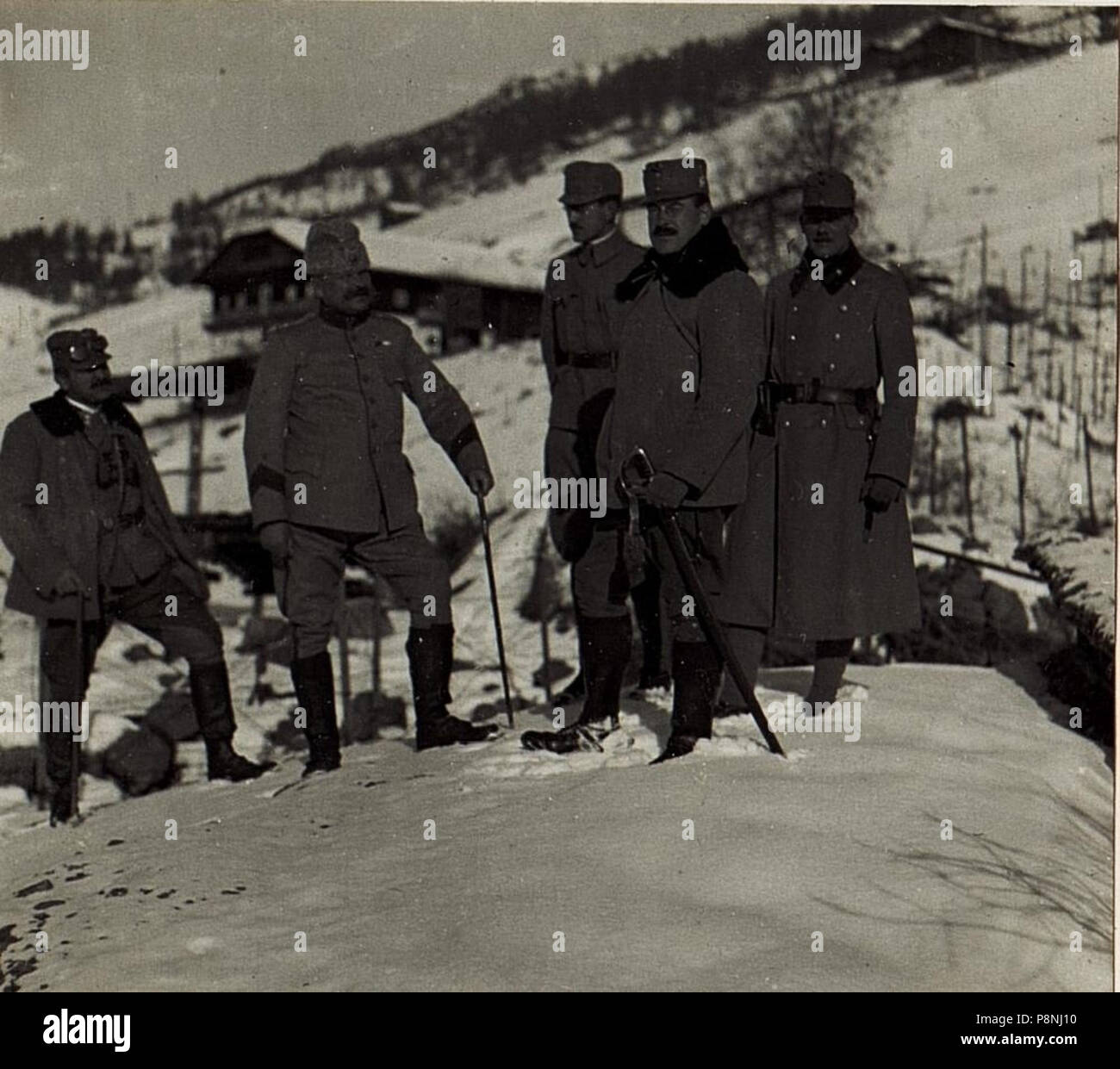 112 Der schwedische Oberst Bergmann nächst Fort Mitterberg, 22.9.1915. (BildID 15583003) Stock Photo