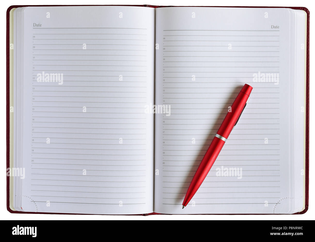 Notebook on white background Stock Photo - Alamy