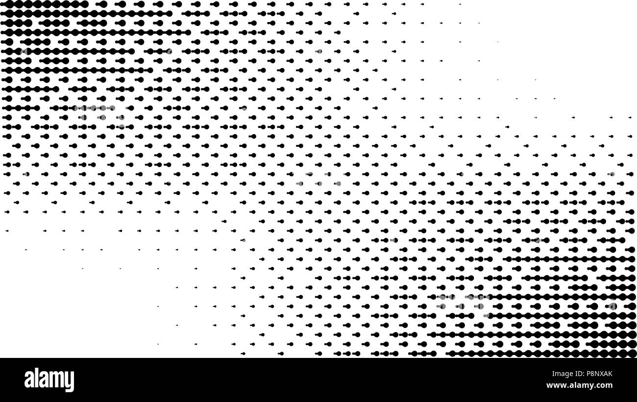 Abstract halftone pattern texture. Background is black and white ...