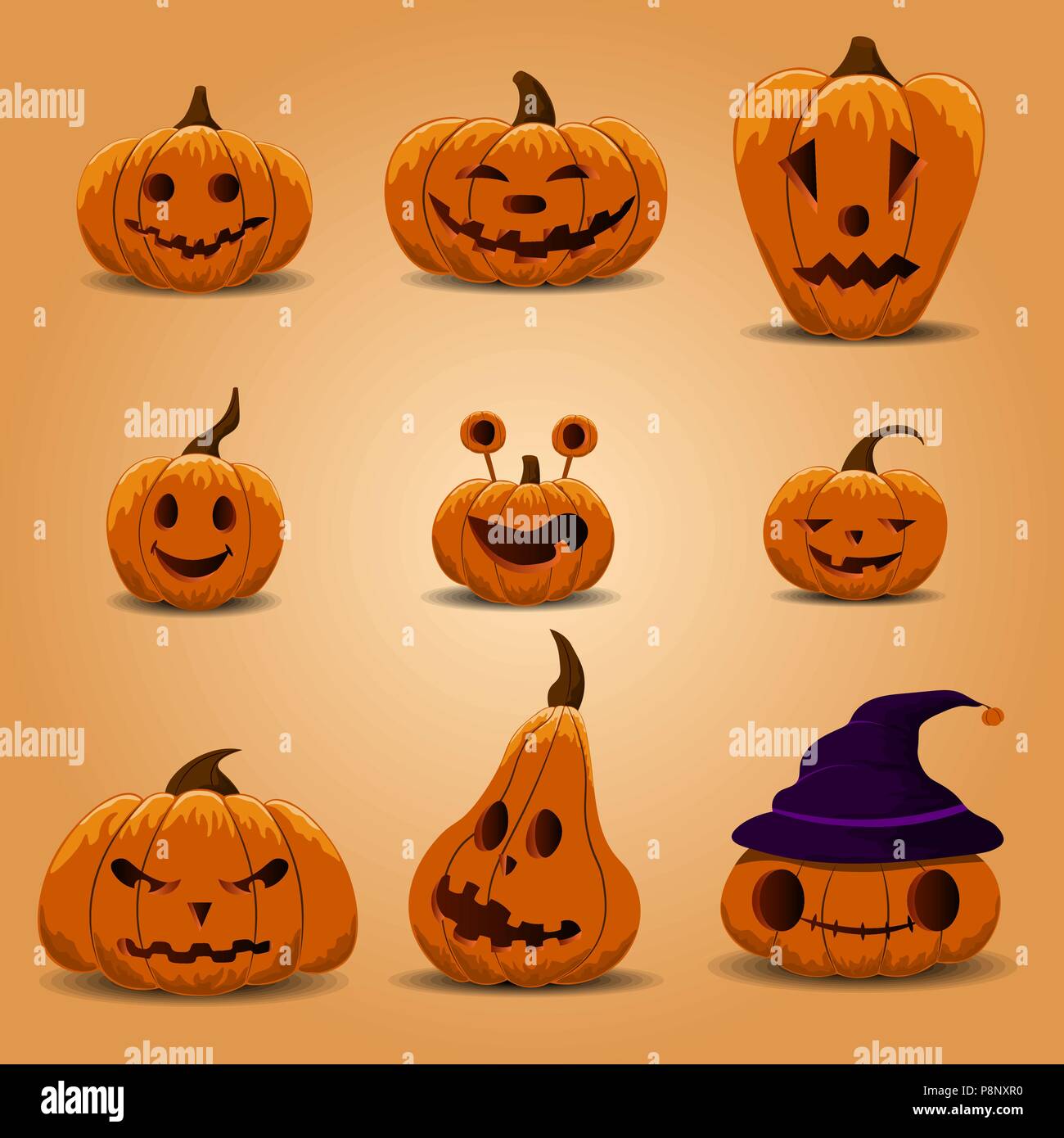 funny and scary pumpkin for Halloween Stock Vector Image & Art - Alamy