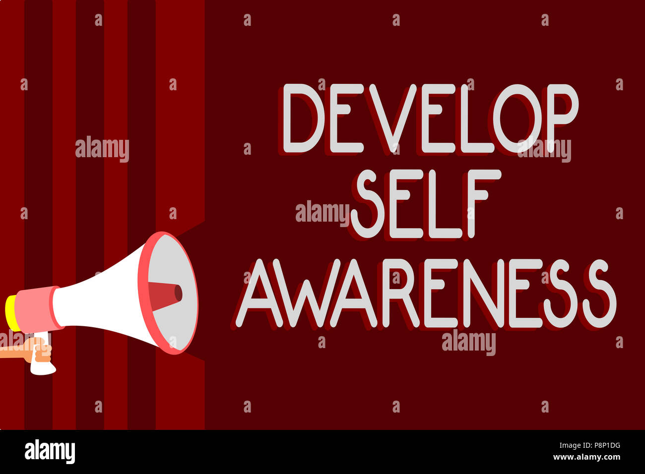 Handwriting text Develop Self Awareness. Concept meaning increase