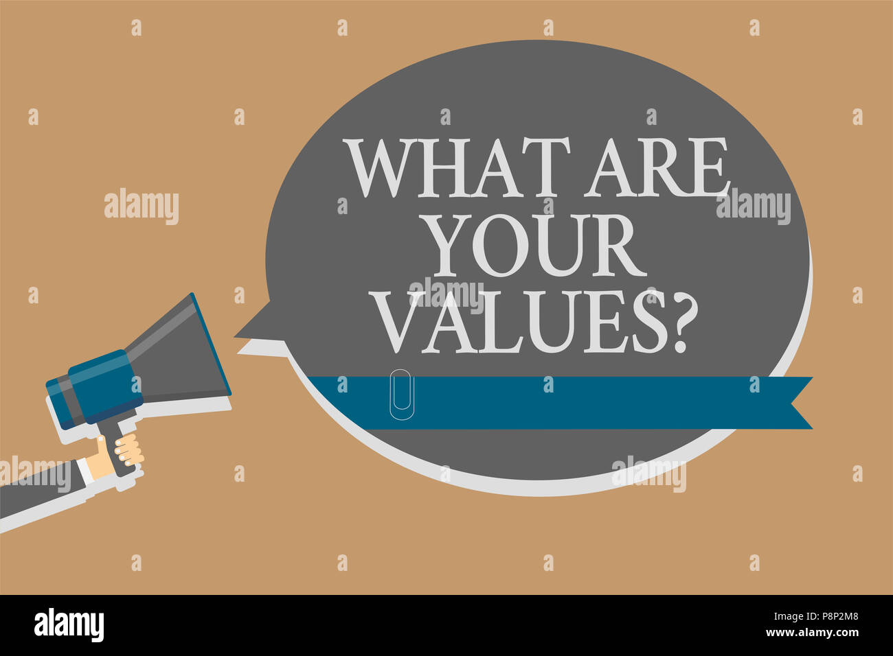 Handwriting text What Are Your Values question. Concept meaning asking ...