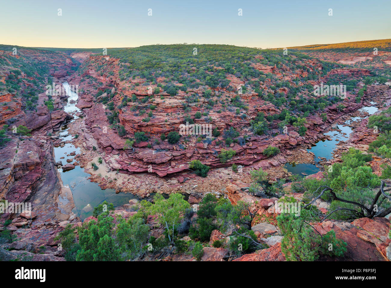 The  Murchison River gorge in the Kalbarri National Park Stock Photo