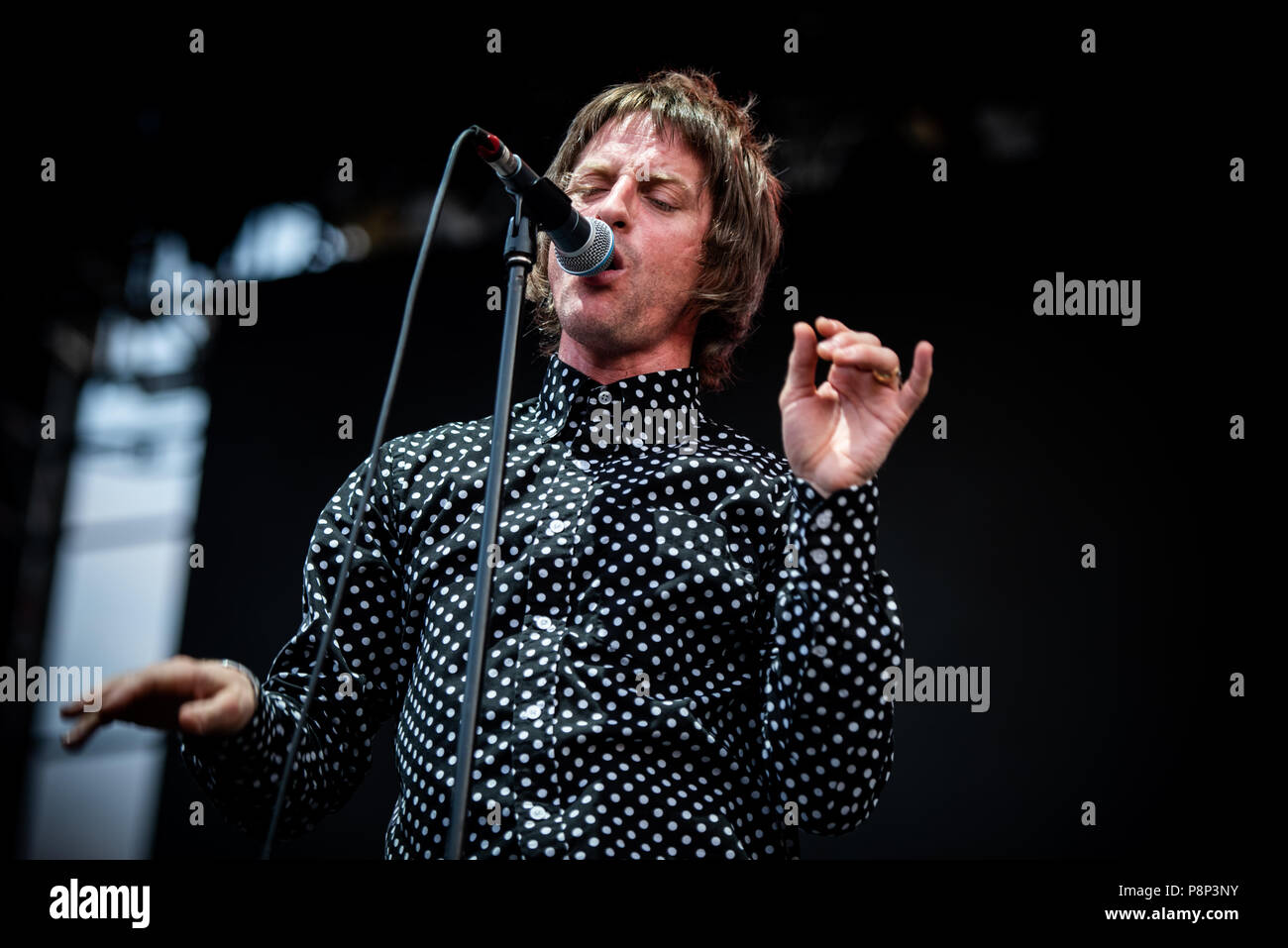 Stupinigi, Italy. 11th July, 2018. The British rock/blues band called The Temperance Movement performing live on stage at the Stupinigi Sonic Park Festival 2018. Credit: Alessandro Bosio/Pacific Press/Alamy Live News Stock Photo