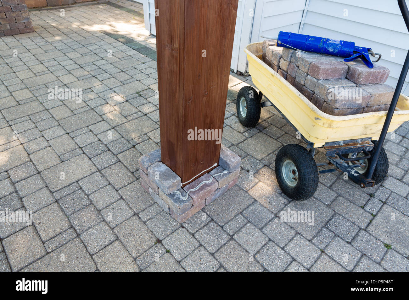 Installing a new gazebo or pergola on an exterior patio building a