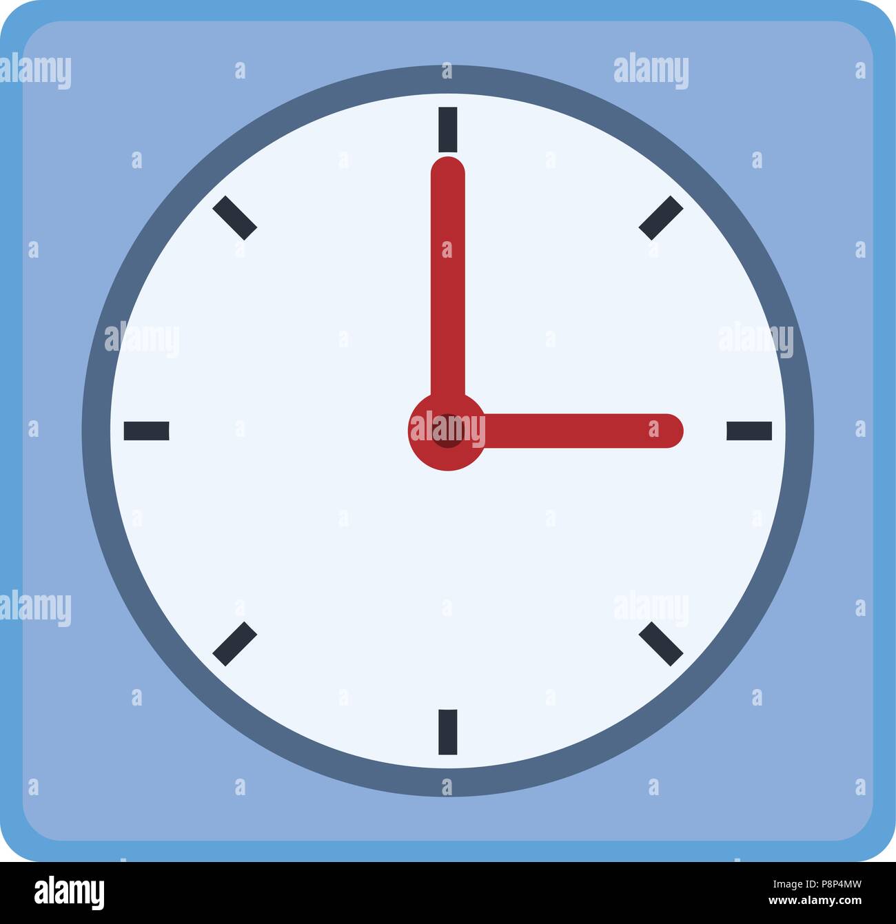 Wall clock isolated Stock Vector Image & Art - Alamy