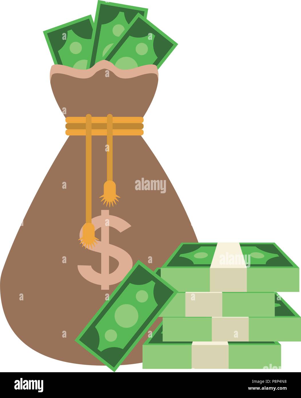 Money bag isolated Stock Vector Image & Art - Alamy