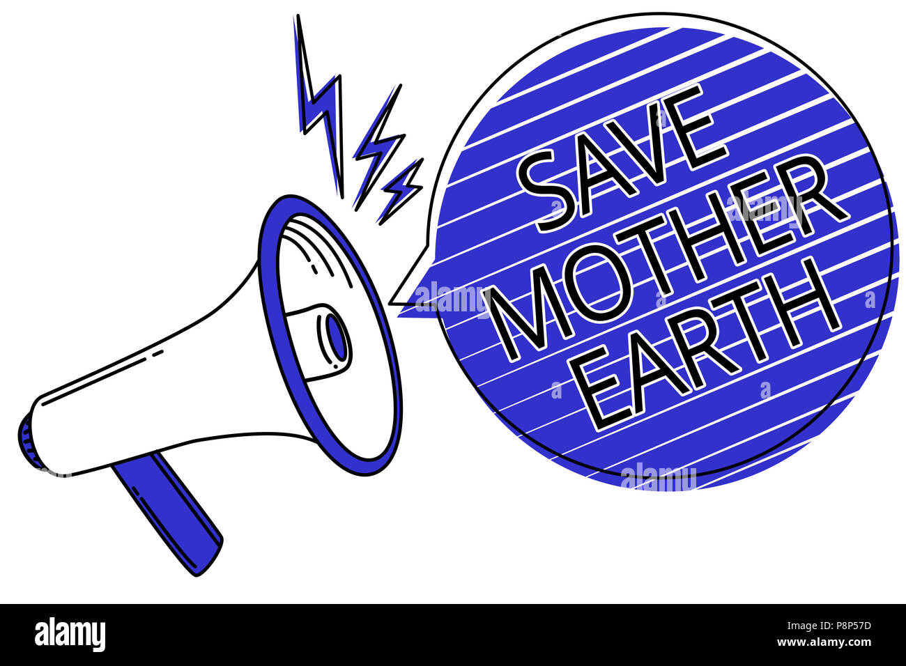 Writing note showing Save Mother Earth. Business photo showcasing doing small actions prevent wasting water heat energy Script announcement message wa Stock Photo