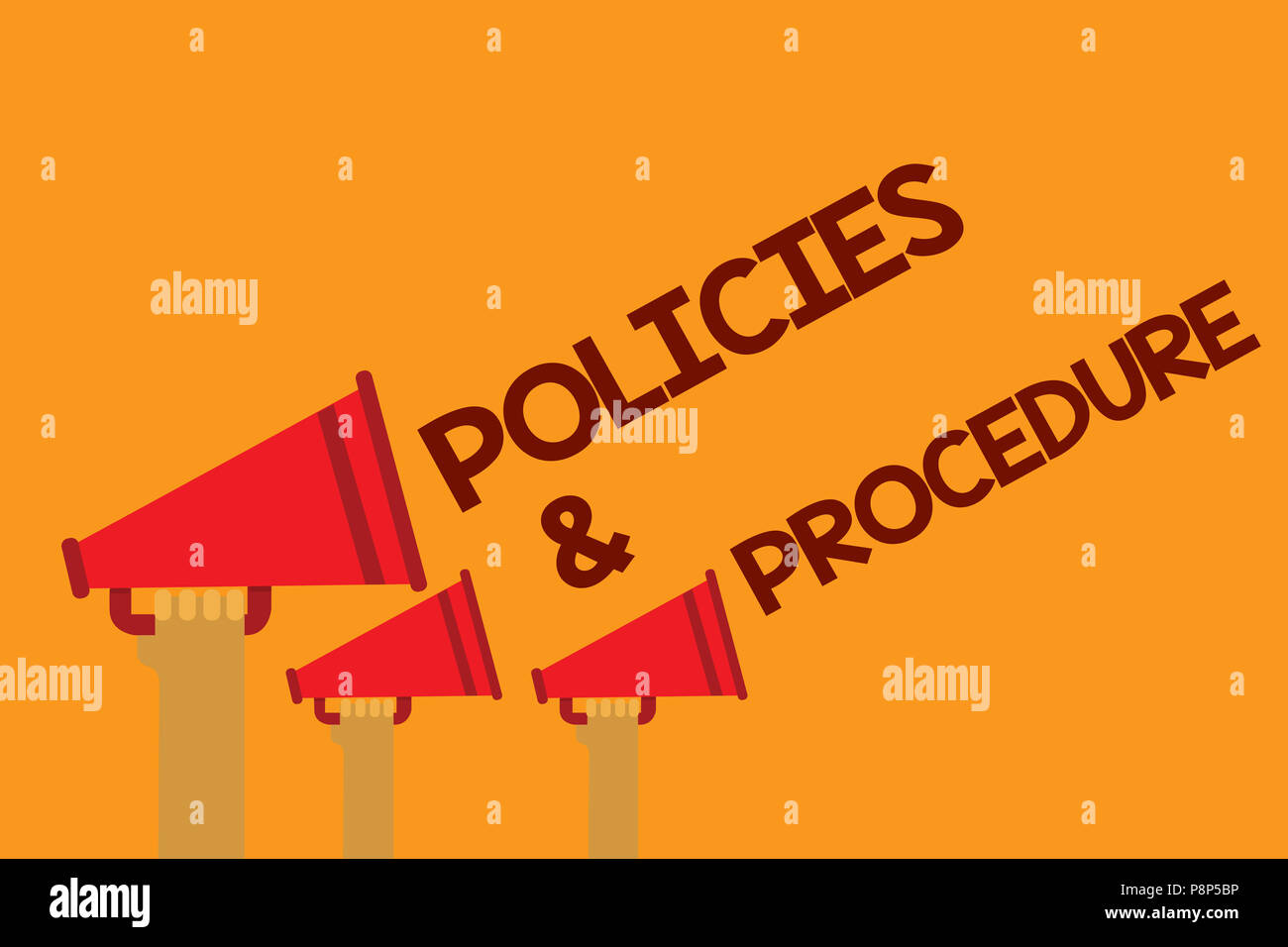 Word writing text Policies and Procedure. Business concept for list of ...