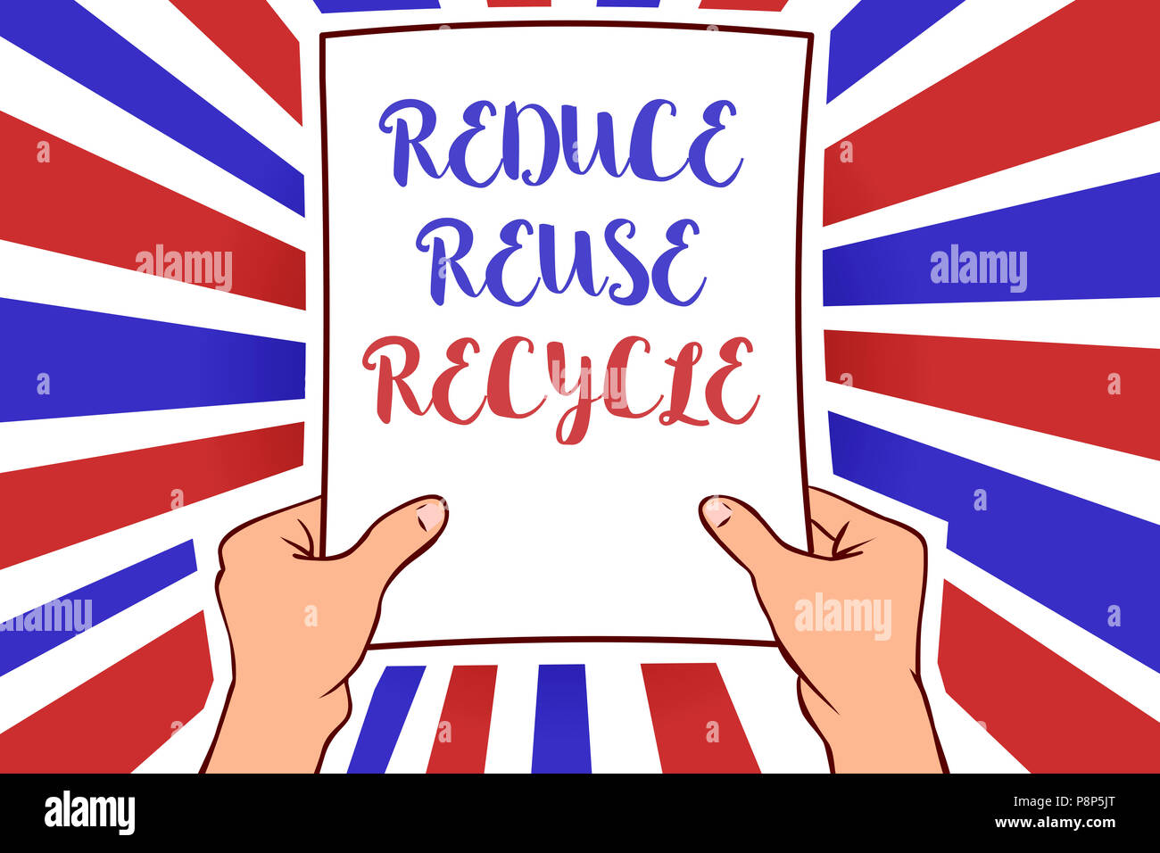 Conceptual hand writing showing Reduce Reuse Recycle. Business photo ...