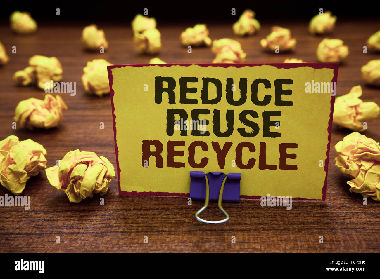 Handwriting text writing Reduce Reuse Recycle. Concept meaning ways can ...