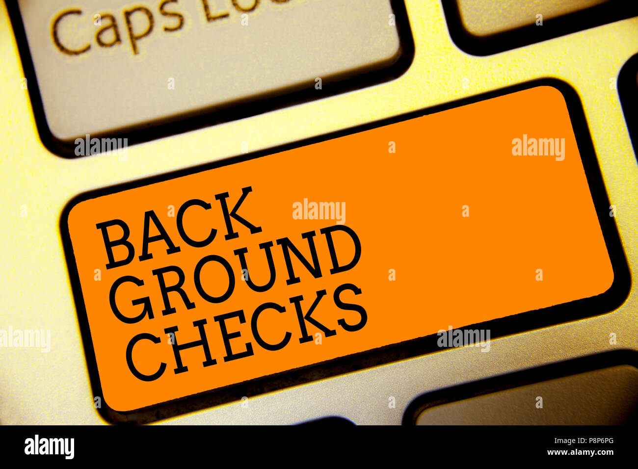 Background Checking Lettering Conceptual hand writing showing Back Ground Checks. Business photo text ...