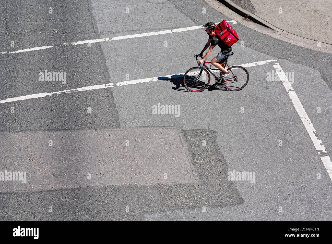 Bicycle courier, Vancouver, British Columbia, Canada Stock Photo Alamy