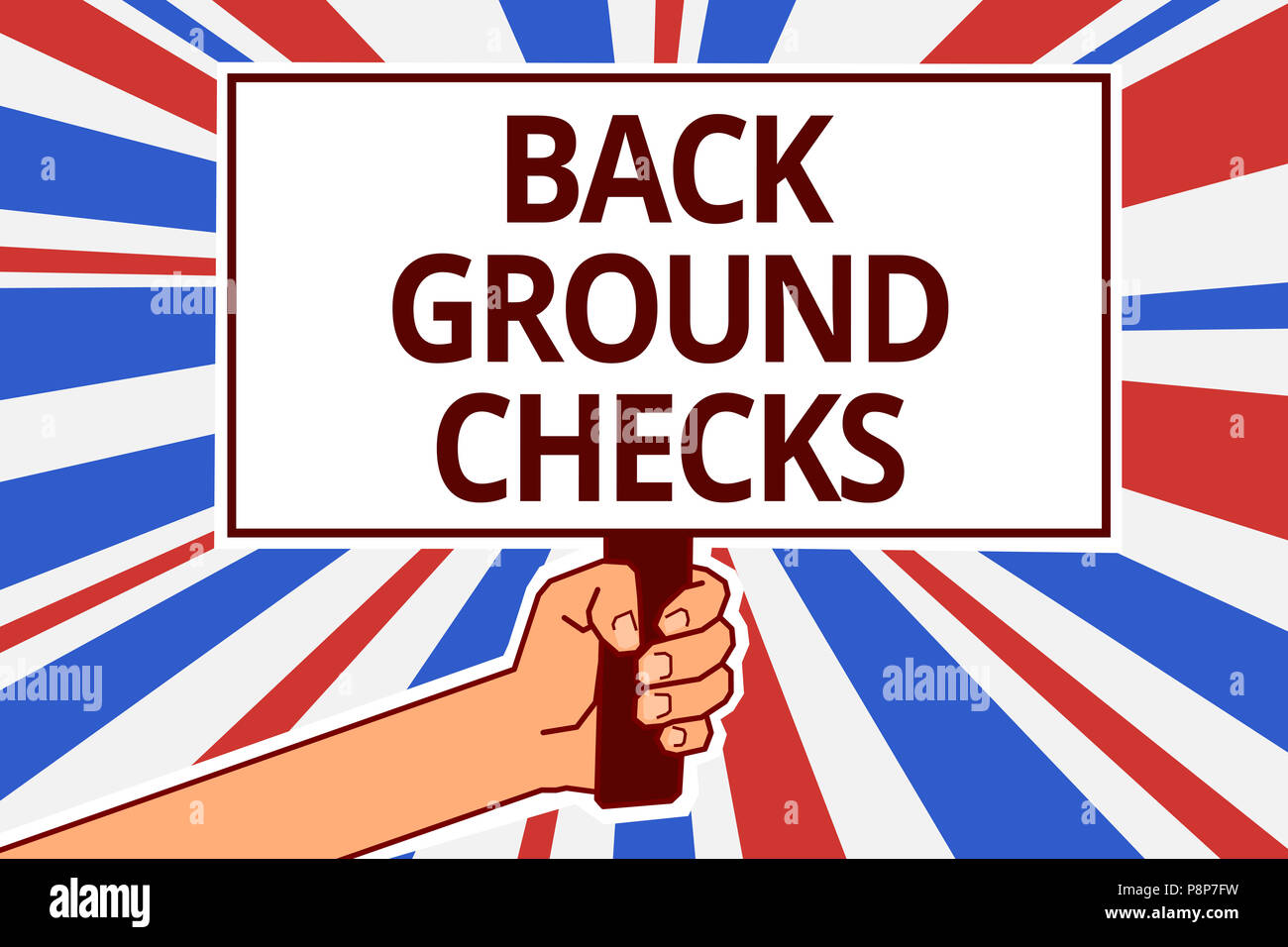 Handwriting text Back Ground Checks. Concept meaning looking up ...