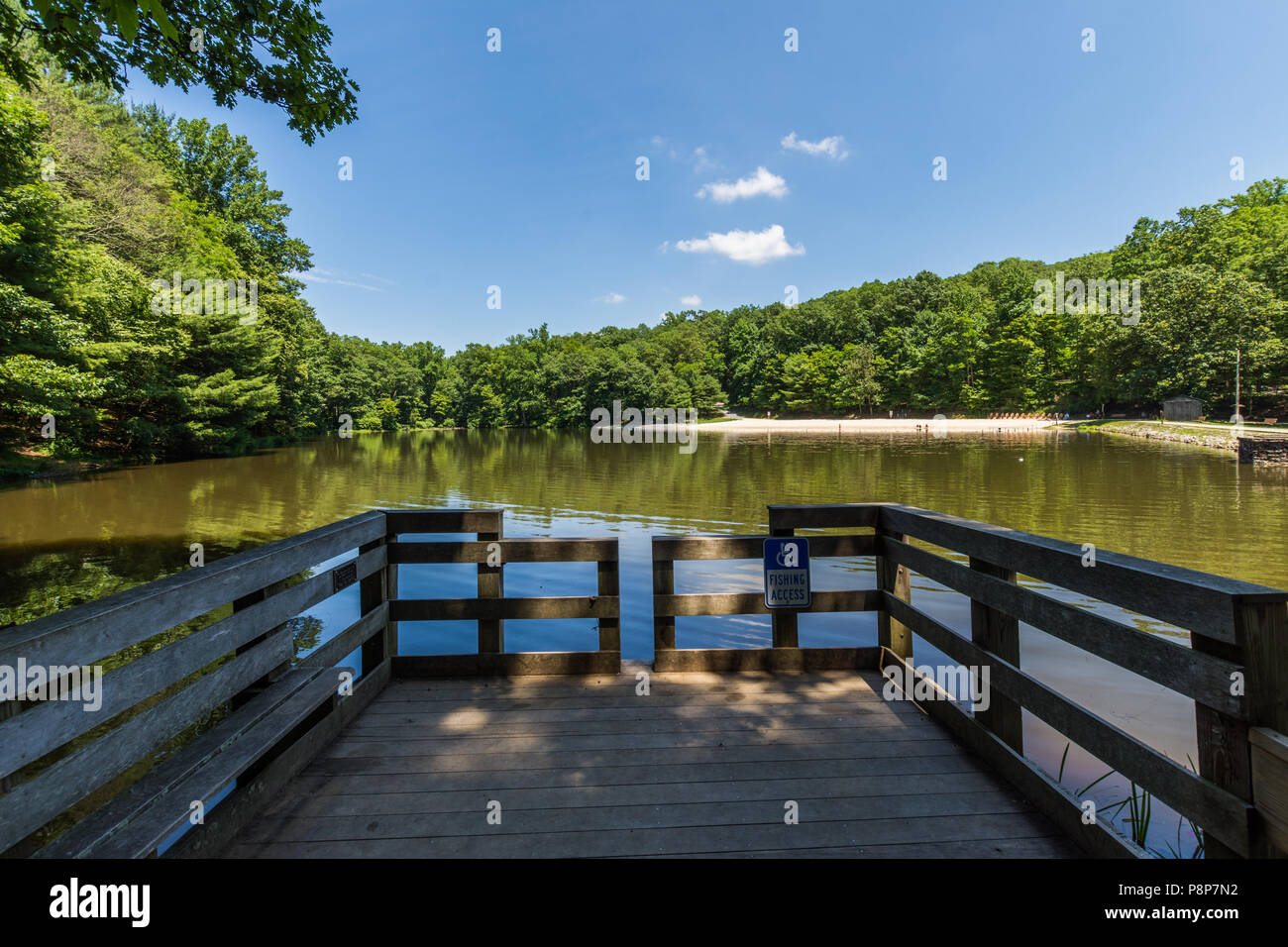 Landscape of the Swimming and Fishing Area in Colonel Denning State