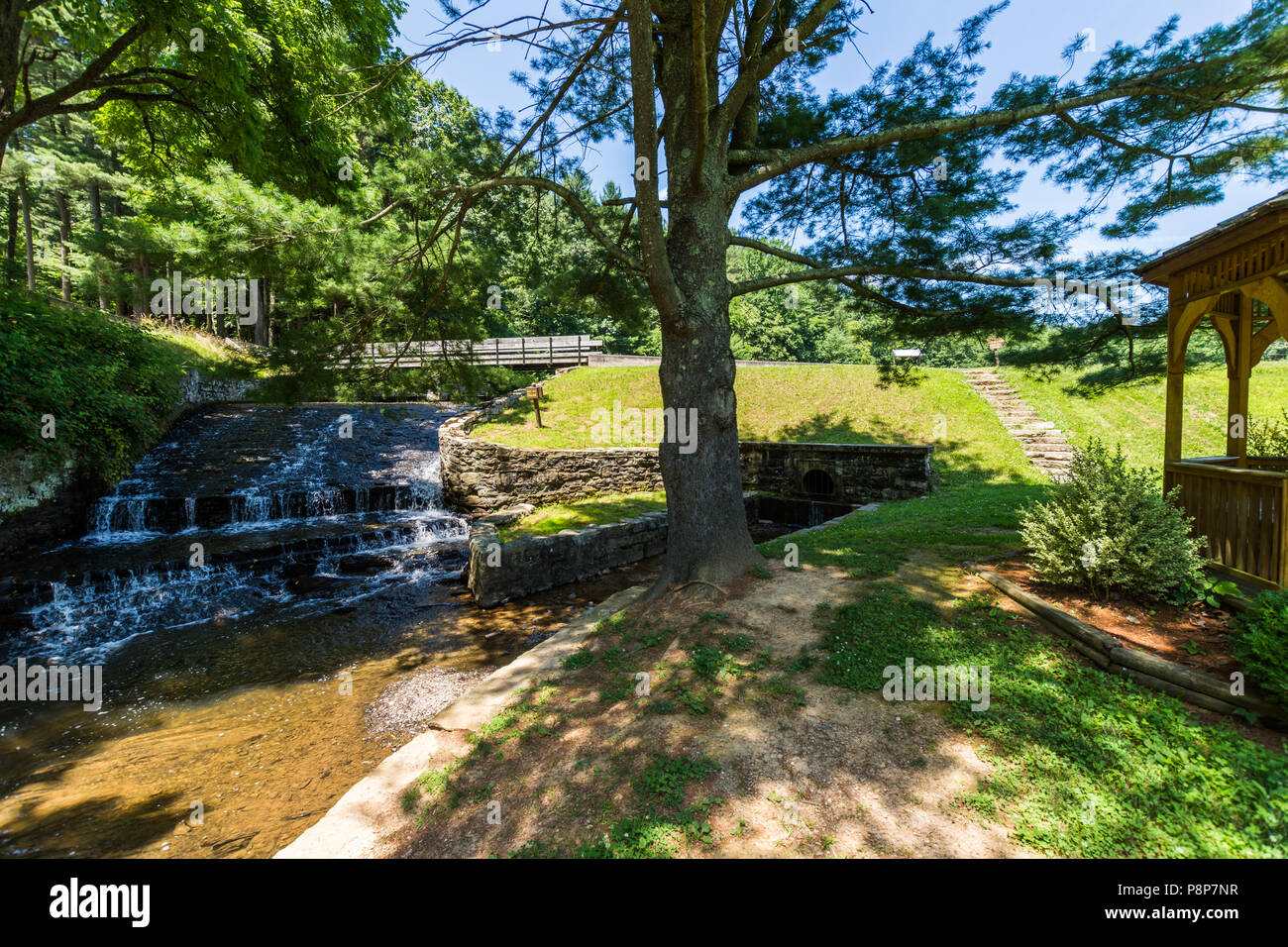 Landscape of the Swimming and Fishing Area in Colonel Denning State Park in Tuscarora State
