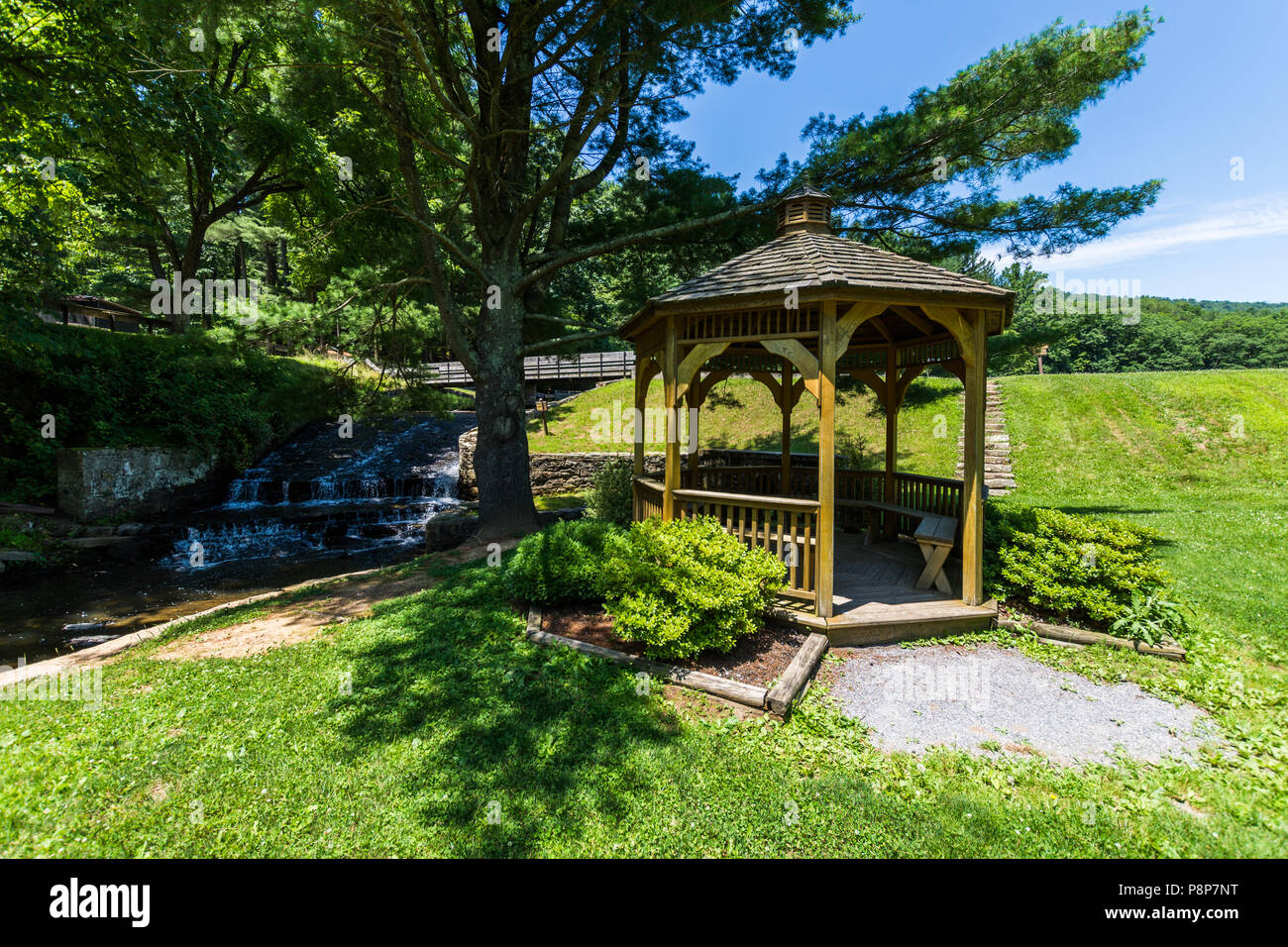 Landscape of the Swimming and Fishing Area in Colonel Denning State Park in Tuscarora State