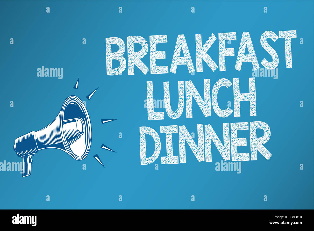 Conceptual hand writing showing Breakfast Lunch Dinner. Business photo ...