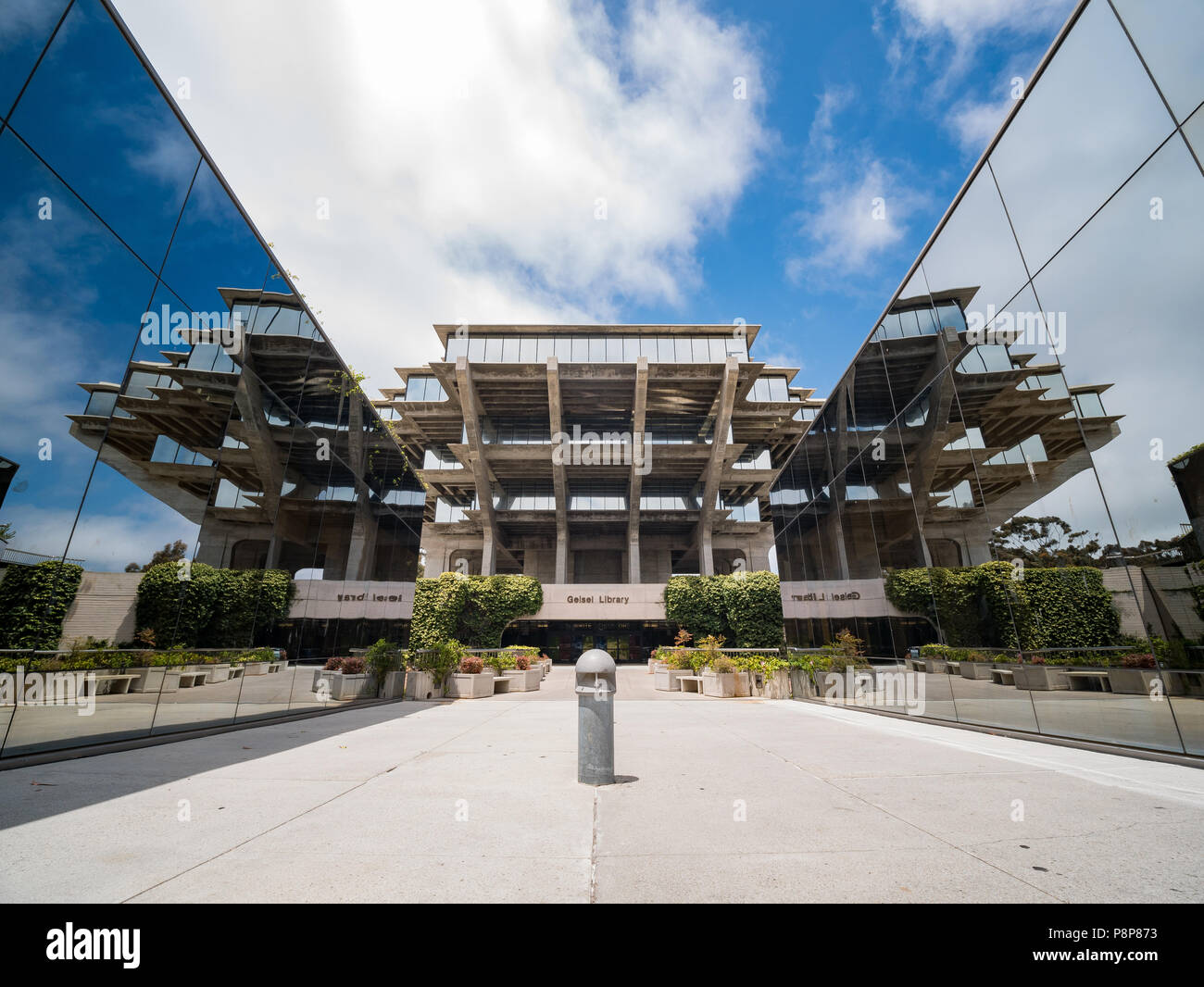 San Diego, JUN 29: The famous Geisel Library of Universtiy of California San Diego on JUN 29, 2018 at San Diego, California Stock Photo