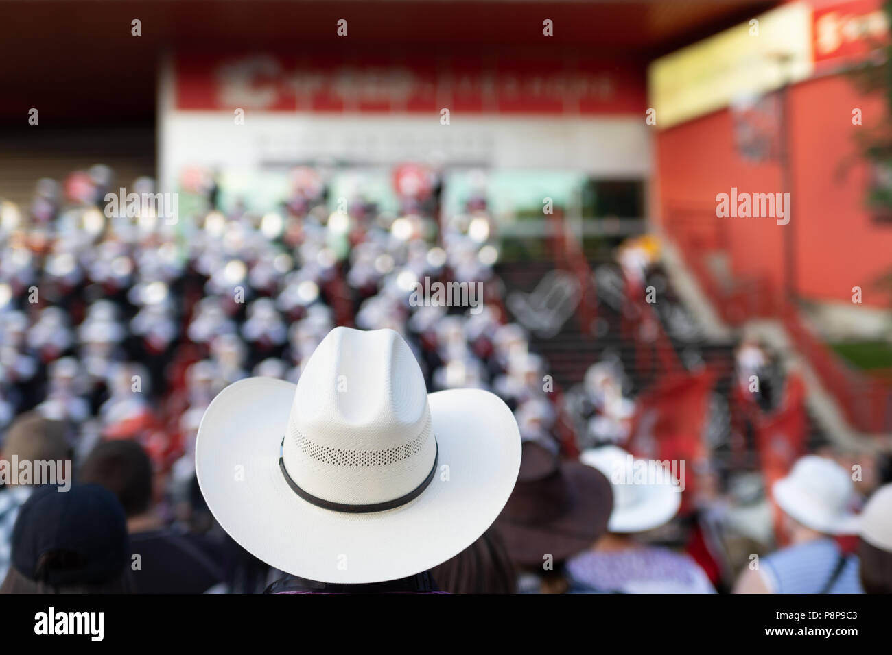 White cowboy hat at the Calgary stampede Stock Photo Alamy