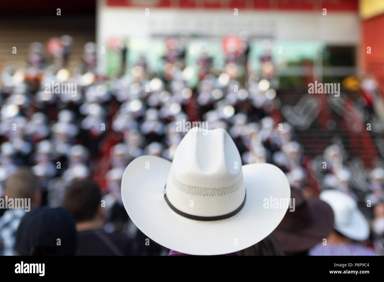 White cowboy hat at the Calgary stampede Stock Photo Alamy